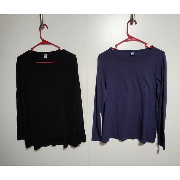 Lot of 8 Old Navy Women Shirts Med & Large Logo, Lux, Long Sleeve, Short Sleeve - Picture 11 of 16